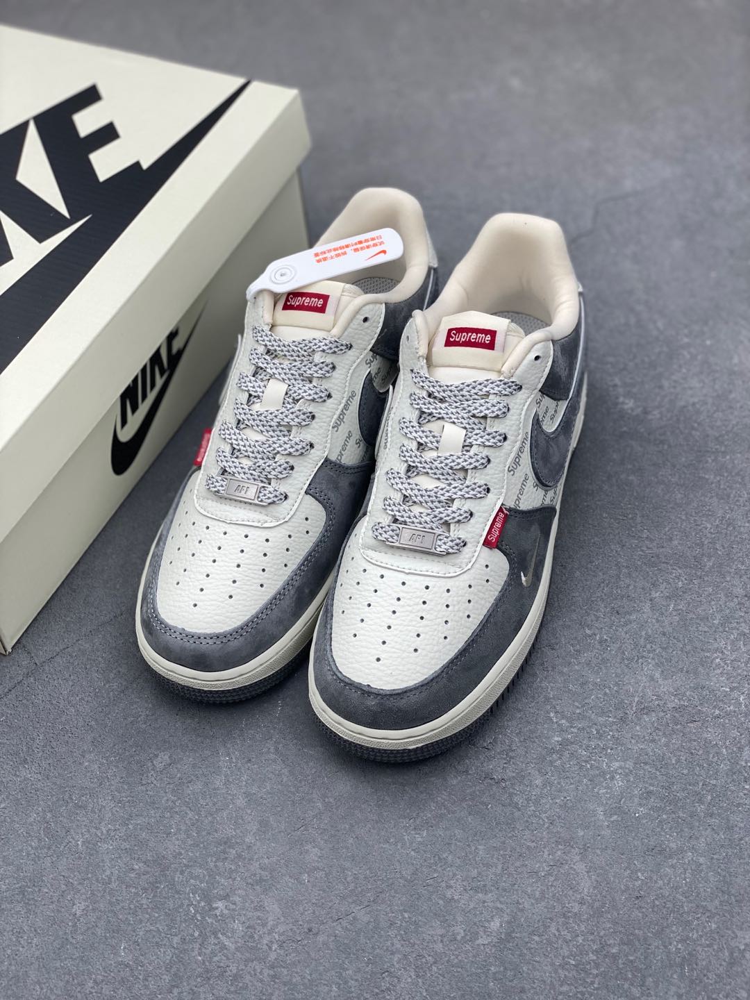 Nike Air Force 1 '07 Low Supreme Grey Snake Scale Sneakers 9 i1735240780978 2745 0 7