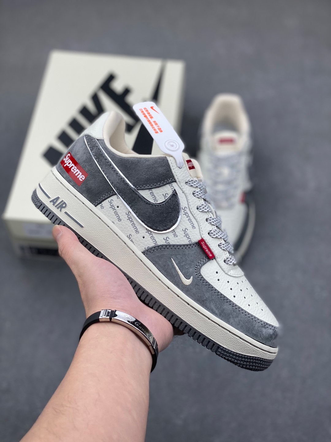 Nike Air Force 1 '07 Low Supreme Grey Snake Scale Sneakers 2 i1735240781134 5752 0 0