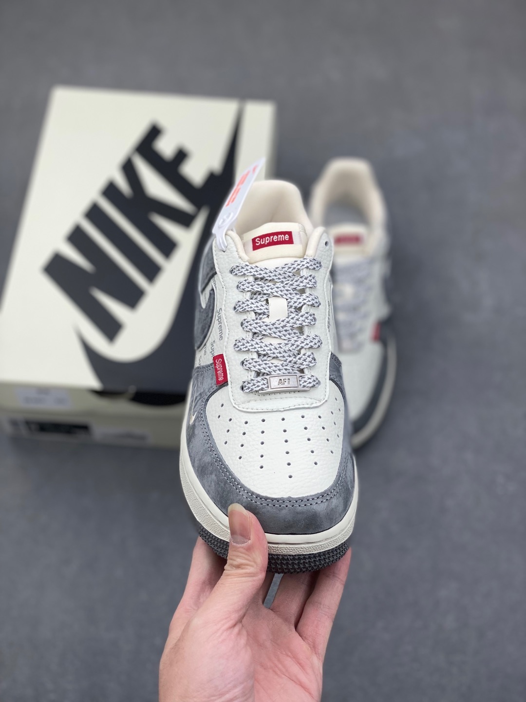 Nike Air Force 1 '07 Low Supreme Grey Snake Scale Sneakers 3 i1735240782005 107 0 1