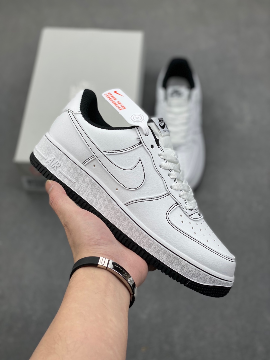 Nike Air Force 1 '07 Low White/Black Stitching Men's Sneakers CV1724-104 2 i1735417614027 876 0 0