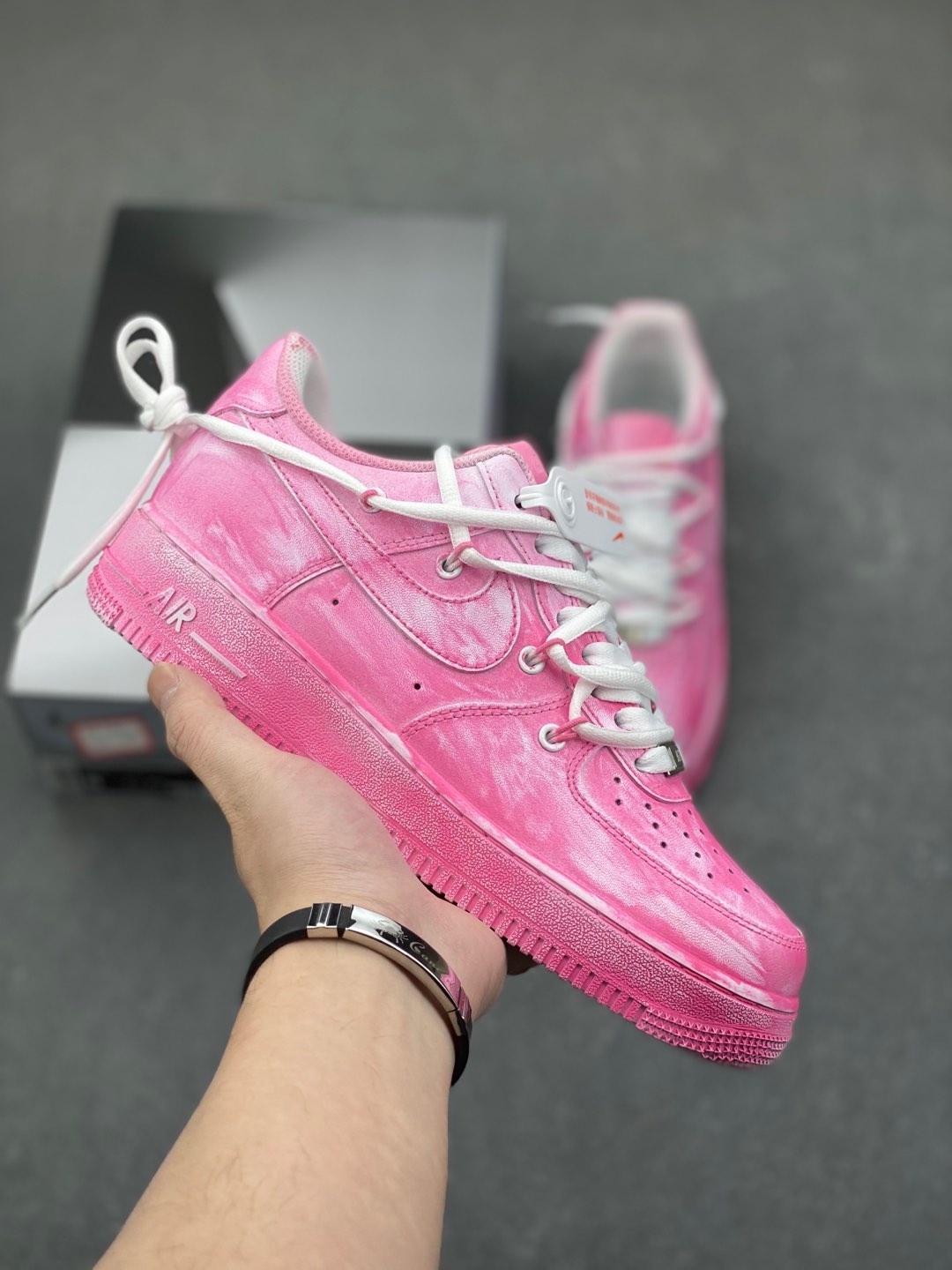 Nike Air Force 1 '07 Low Pink DIY Custom Casual Shoes 2 i1735504534971 8895 0 0