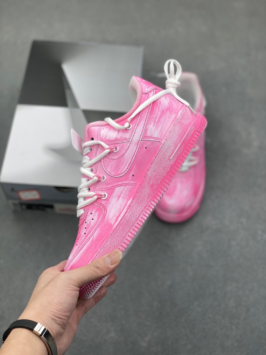 Nike Air Force 1 '07 Low Pink DIY Custom Casual Shoes 4 i1735504535107 2610 0 2