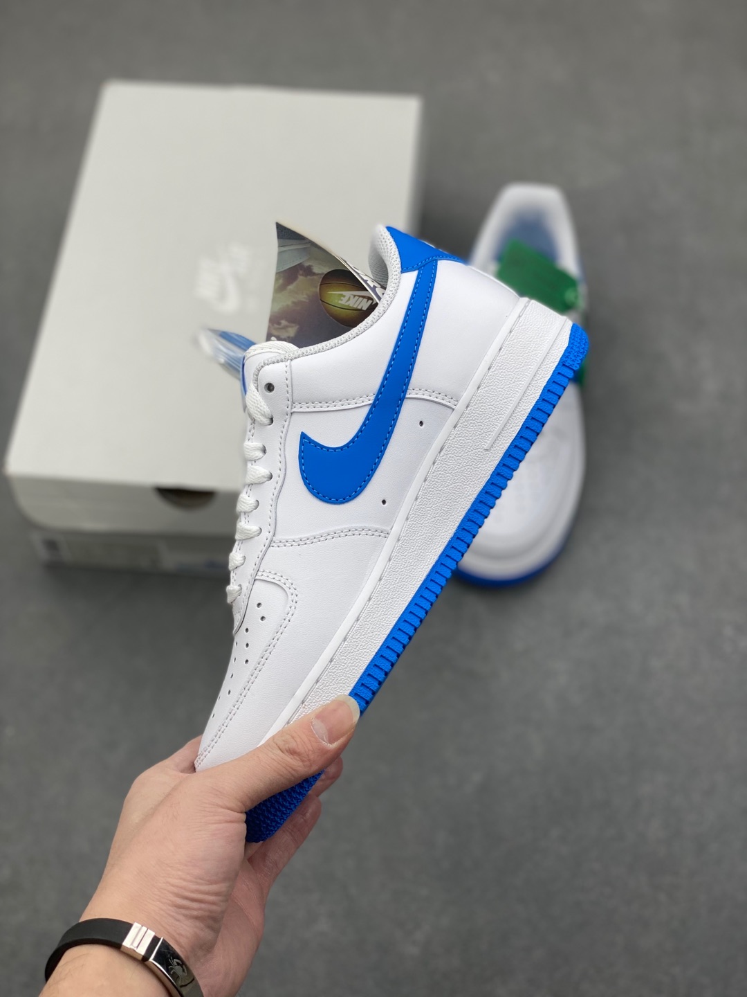 Nike Air Force 1 Low White & Blue - Original Quality, NFC Enabled 4 i1735590012958 3252 0 2