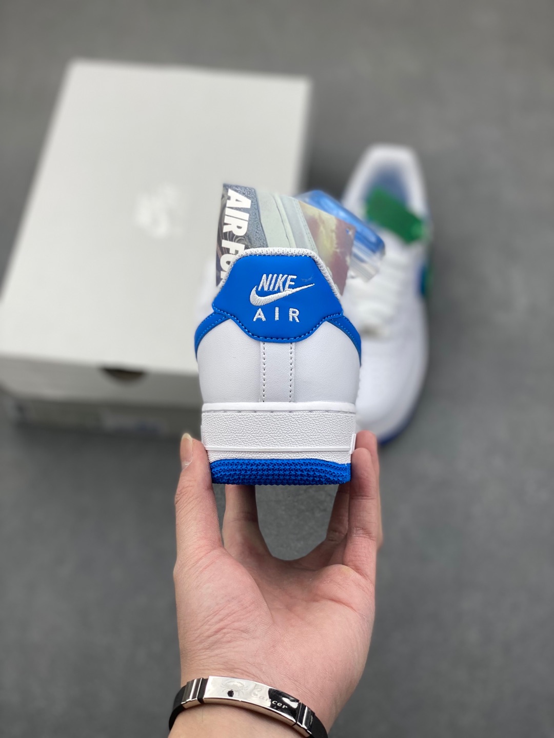 Nike Air Force 1 Low White & Blue - Original Quality, NFC Enabled 5 i1735590013220 3542 0 3