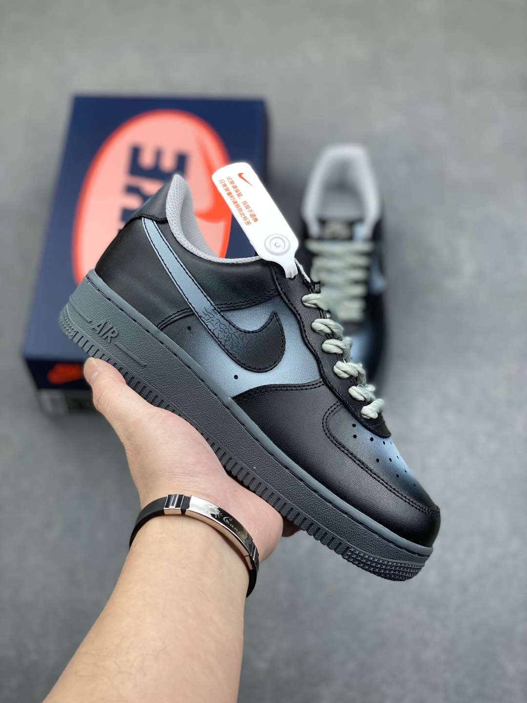 Nike Air Force 1 Low Black/Grey Fashion Sneakers - Sizes 36 to 45 Available 2 i1735590300878 4612 0 0