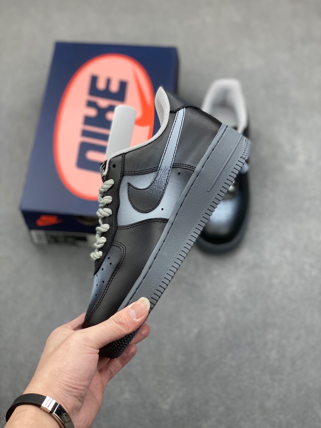 Nike Air Force 1 Low Black/Grey Fashion Sneakers - Sizes 36 to 45 Available 4 i1735590301023 2668 0 2
