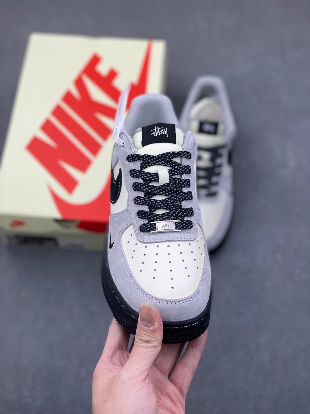 Nike Air Force 1 '07 Low Stussy Collab Sneakers - Black Sole Limited Edition 3 i1735667905023 5346 0 1