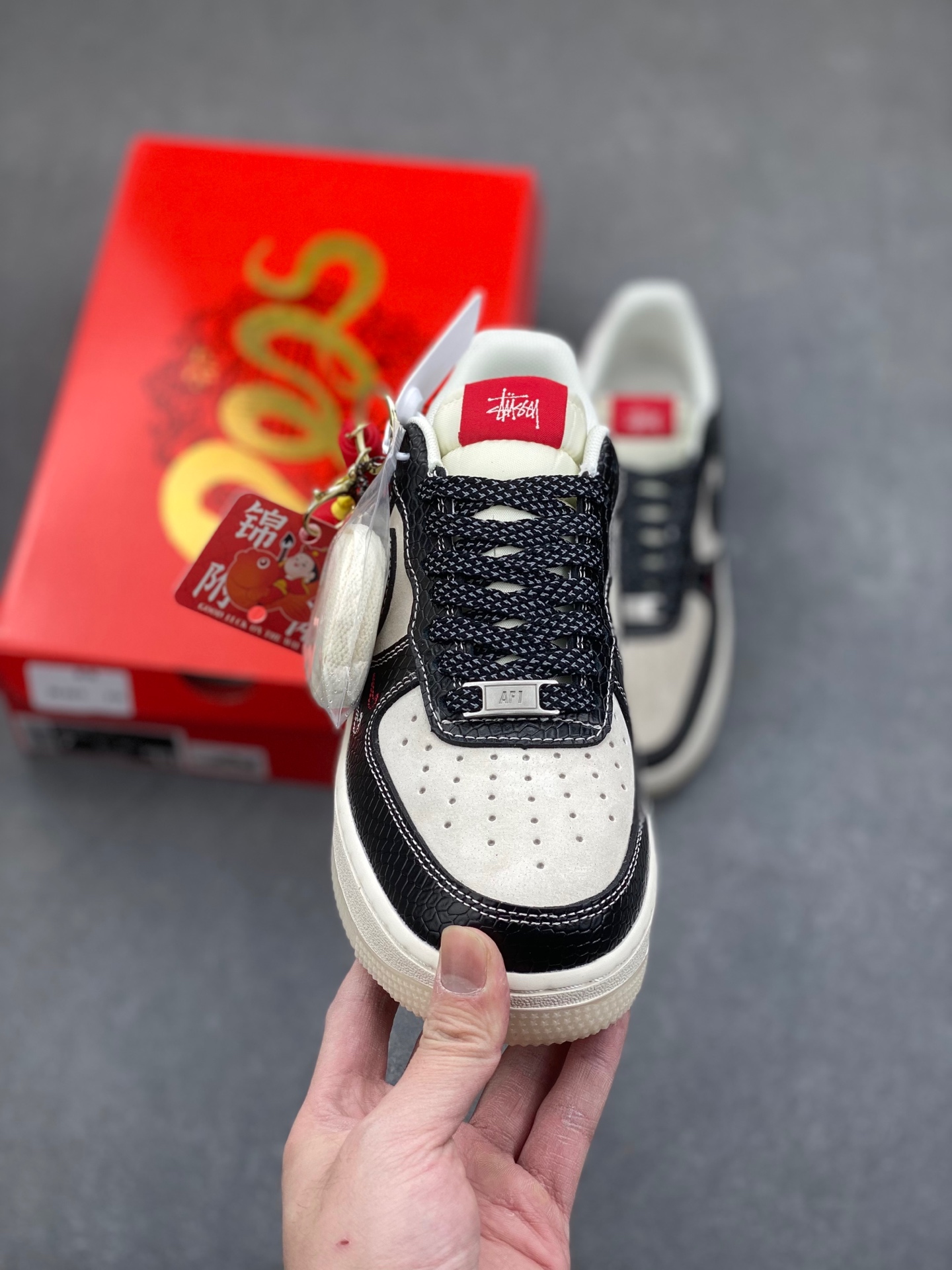 Nike Air Force 1 '07 Low Stussy Collab Black Snake - Limited Edition Sneakers 3 i1736449498840 5187 0 1