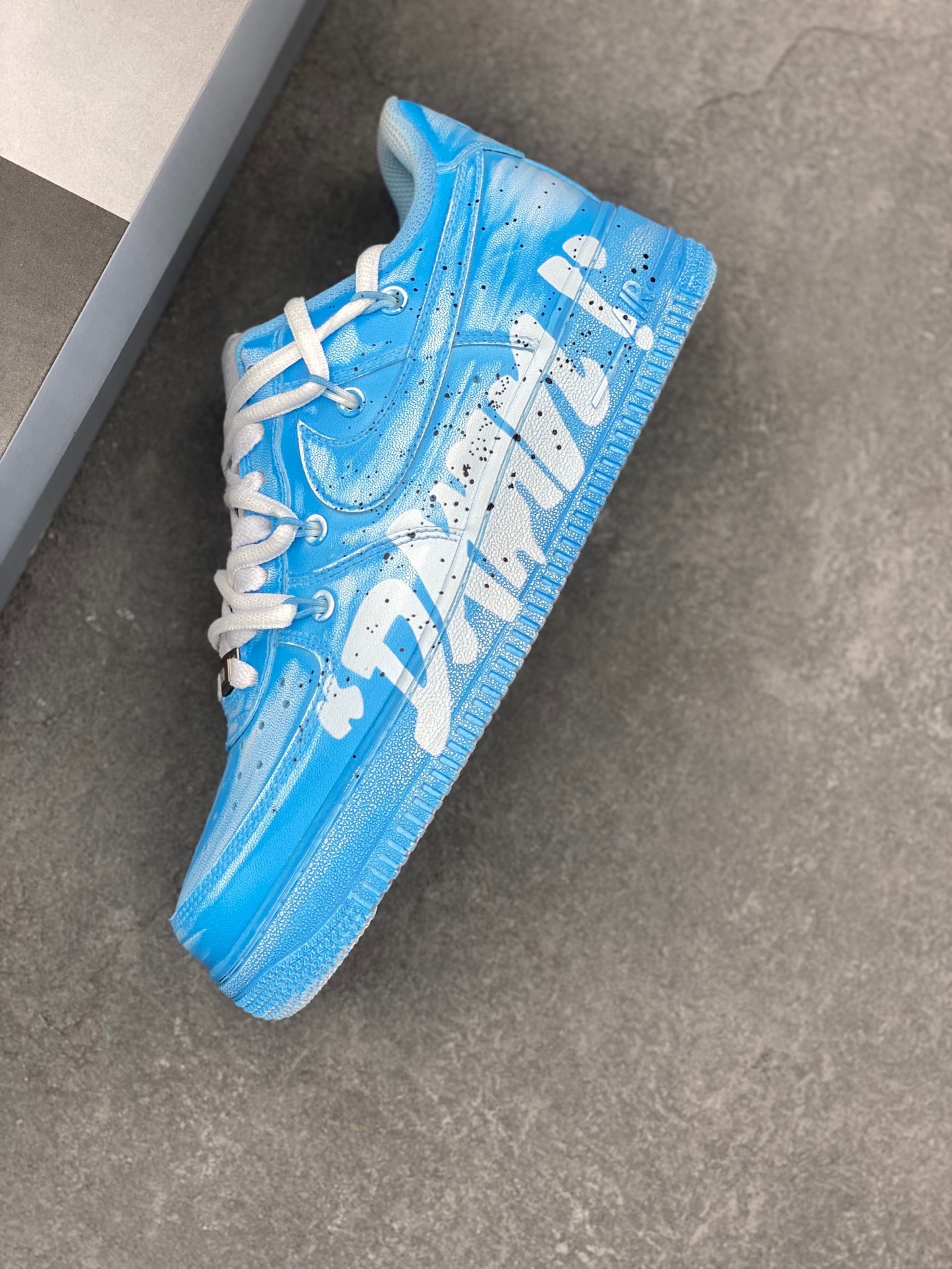 Nike Air Force 1 Custom Graffiti Sneakers - Blue, Unisex Design 8 i1736449671599 4746 0 6