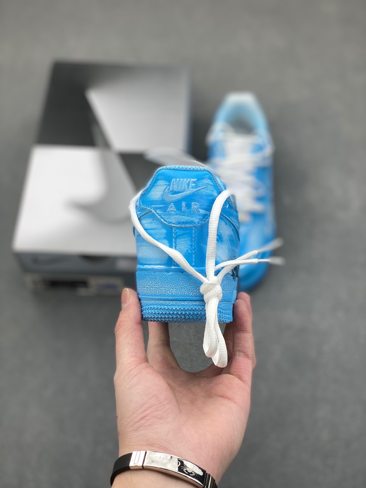 Nike Air Force 1 Custom Graffiti Sneakers - Blue, Unisex Design 5 i1736449672591 6756 0 3