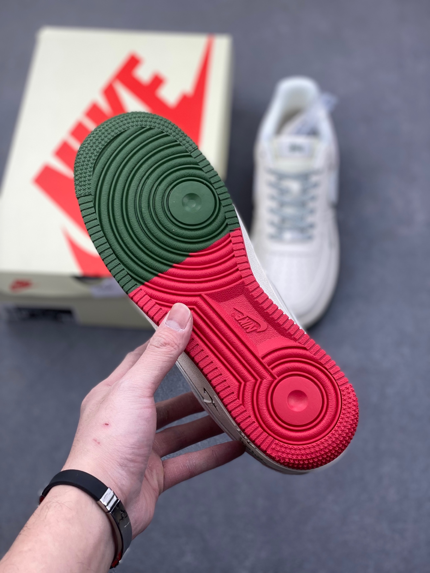 Nike Air Force 1 '07 Low Stussy Collab Cream/Green/Red Casual Sneakers 7 i1736449746291 8724 0 5
