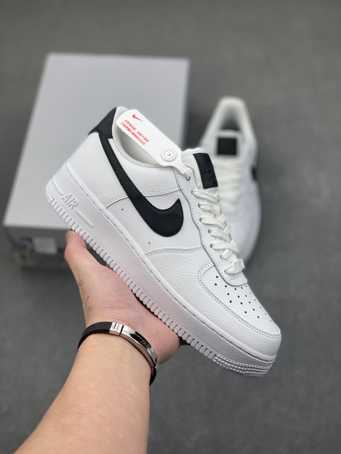 Nike Air Force 1 '07 Low White/Black Classic Sneakers - Size 36 to 45 2 i1736452508442 8637 0 0