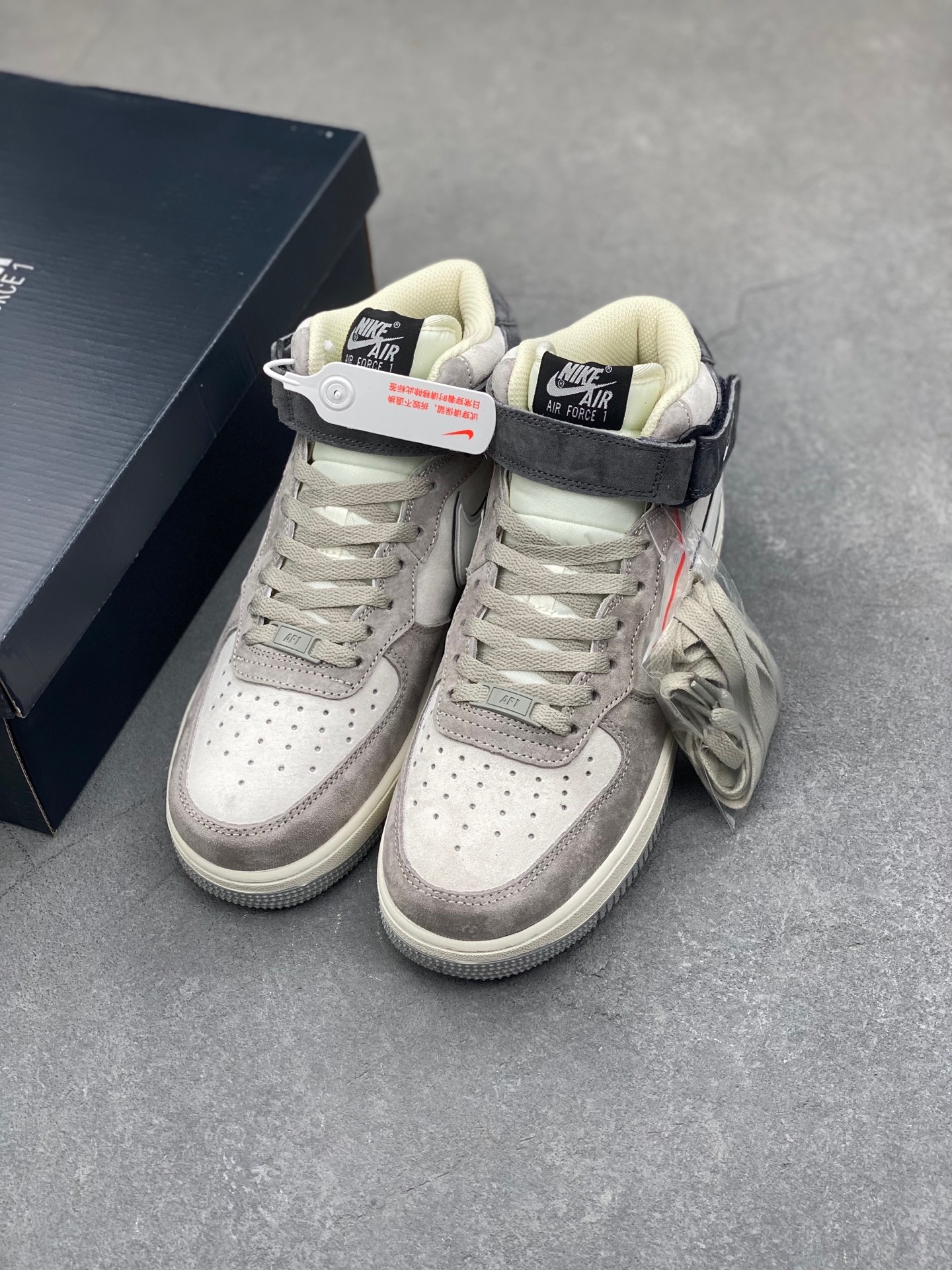 Nike Air Force 1 MID '07 Grey Black Suede Sneakers 9 i1736543280794 7428 0 7