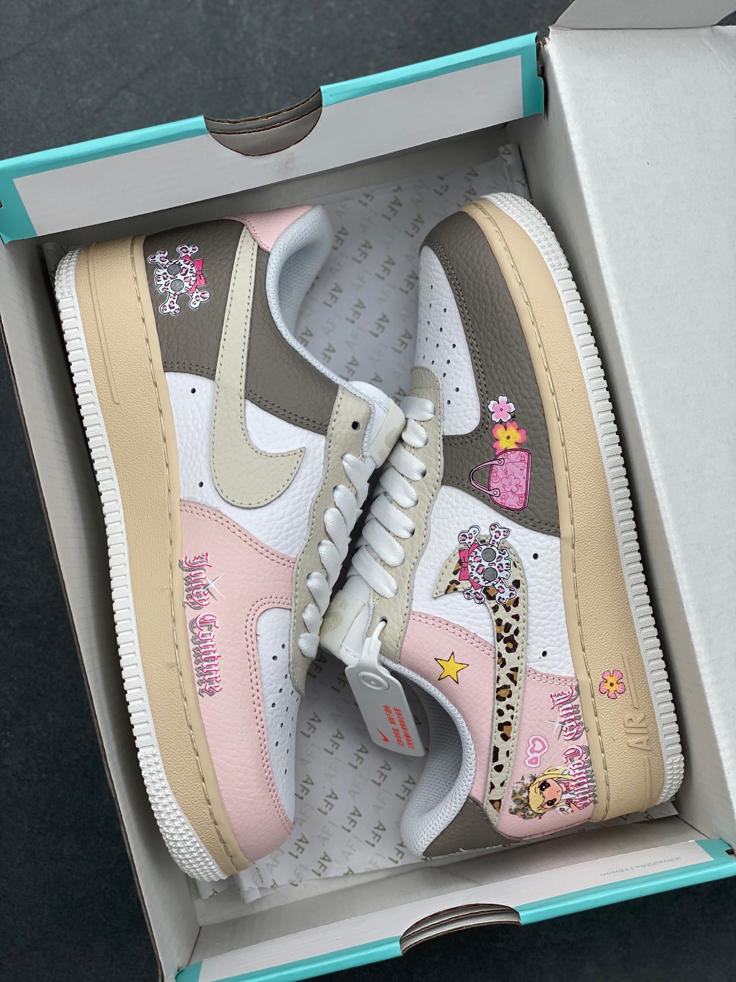 Nike Air Force 1 Leopard Print Skeleton Valentine's Day Custom Sneakers 10 i1736715370663 3011 0 8