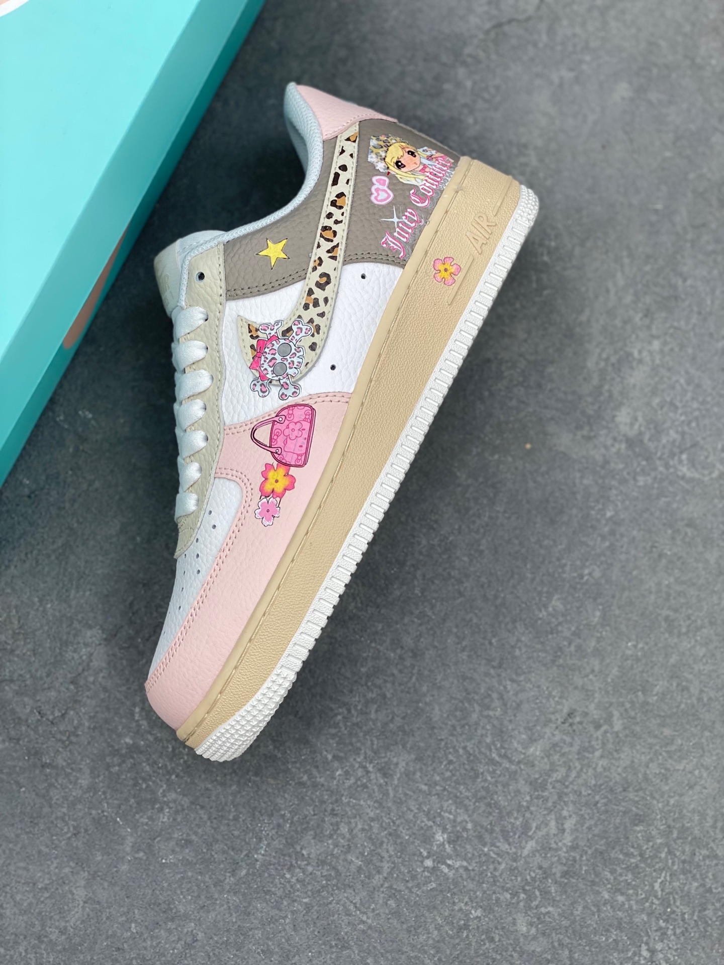 Nike Air Force 1 Leopard Print Skeleton Valentine's Day Custom Sneakers 8 i1736715371197 4533 0 6