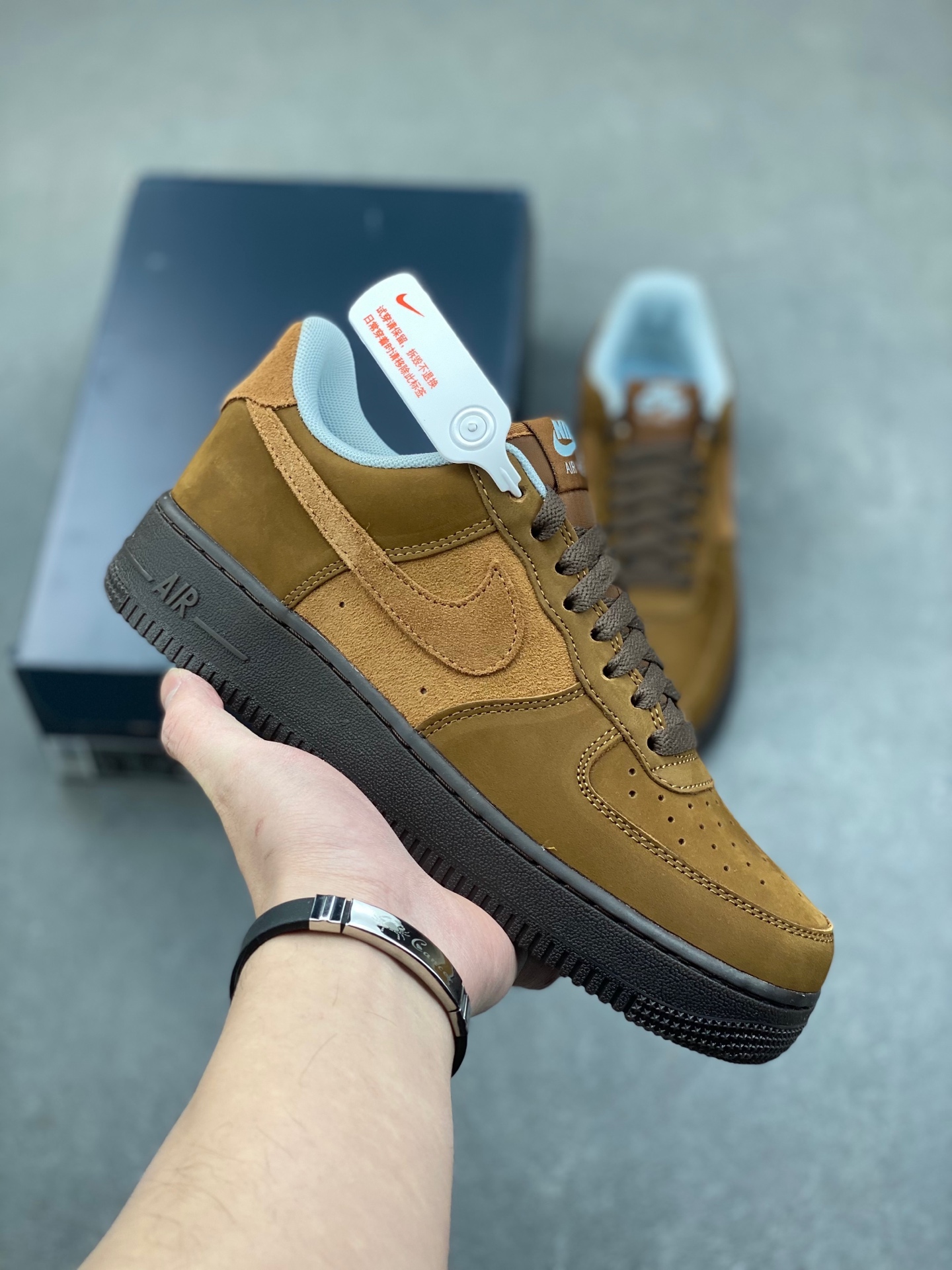 Nike Air Force 1 '07 Brown Suede Honeycomb Cushioning - IB4617-222 2 i1737059401150 2482 0 0