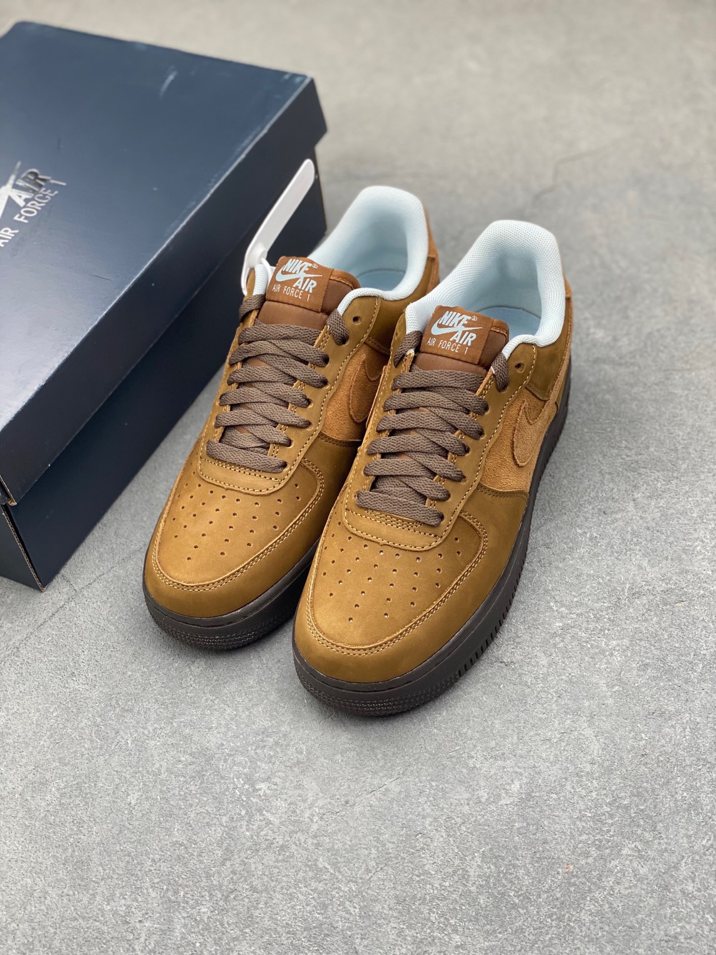 Nike Air Force 1 '07 Brown Suede Honeycomb Cushioning - IB4617-222 9 i1737059401151 8853 0 7