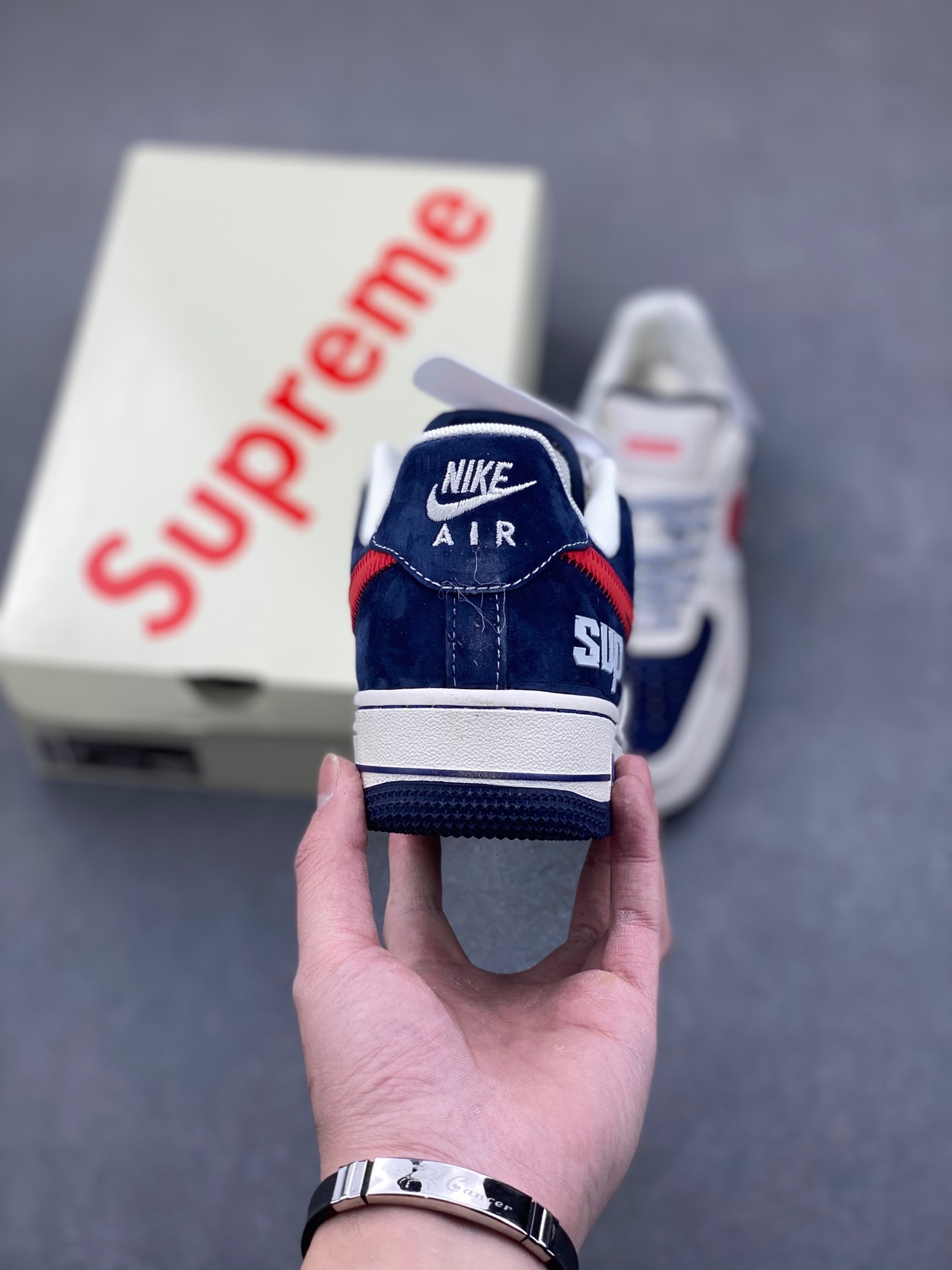 Nike Air Force 1 '07 Low Supreme Collab Sneakers - Red and Blue Swoosh 5 i1737059644631 4002 0 3
