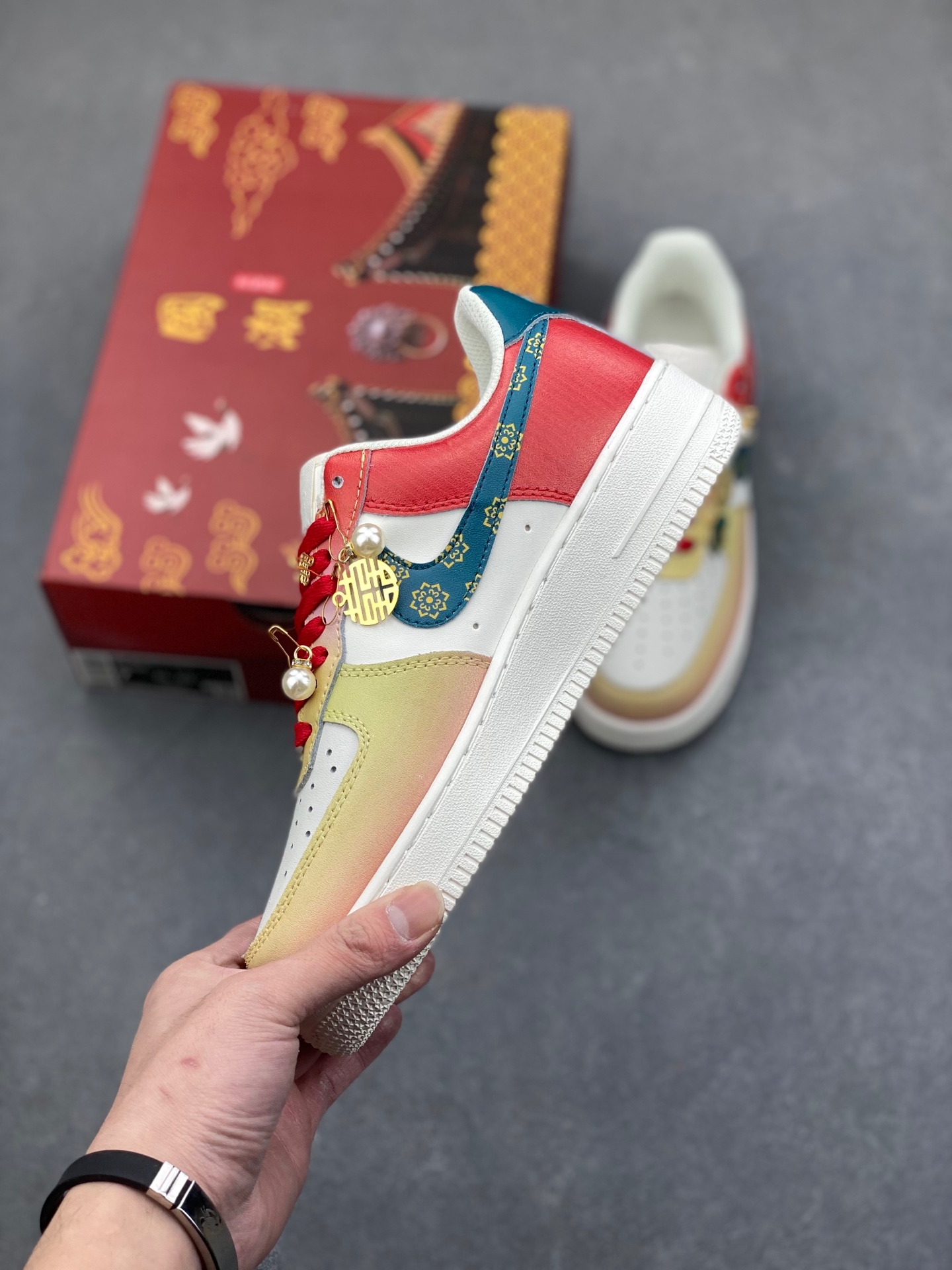Nike Air Force 1 Low '07 Sunset Wedding White Yellow Red (CW2288-111) 4 i1737059883606 1839 0 2