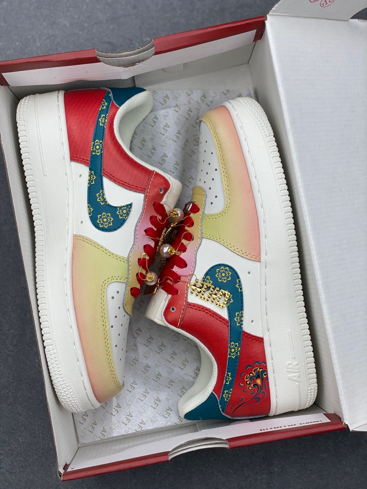 Nike Air Force 1 Low '07 Sunset Wedding White Yellow Red (CW2288-111) 10 i1737059884529 1408 0 8
