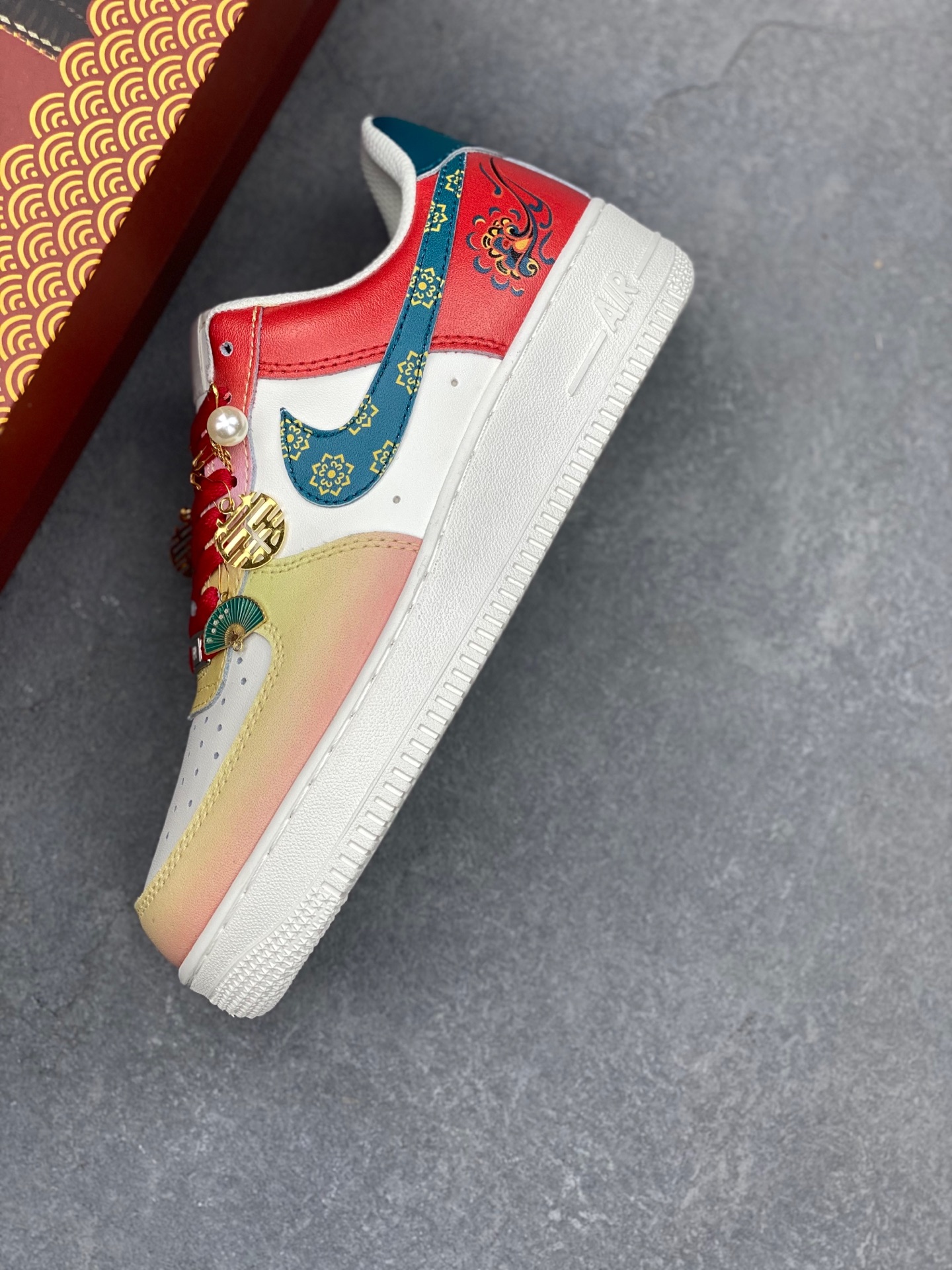 Nike Air Force 1 Low '07 Sunset Wedding White Yellow Red (CW2288-111) 8 i1737059885325 4676 0 6