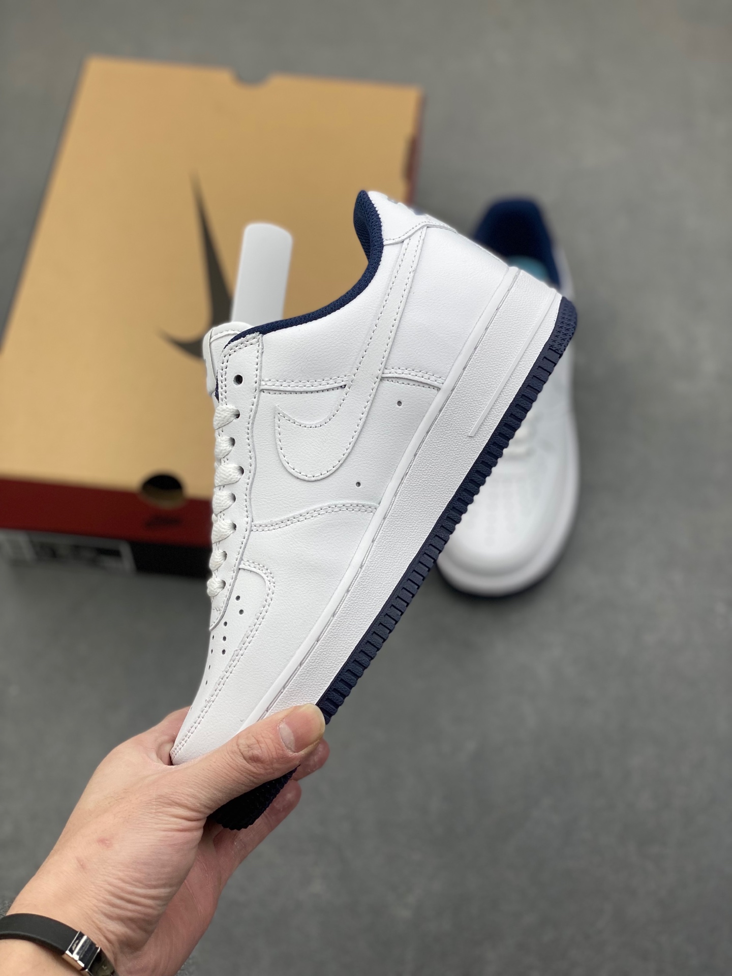 Nike Air Force 1 '07 Low White/Navy Casual Shoes IB5720-100 4 i1737146594269 4978 0 2