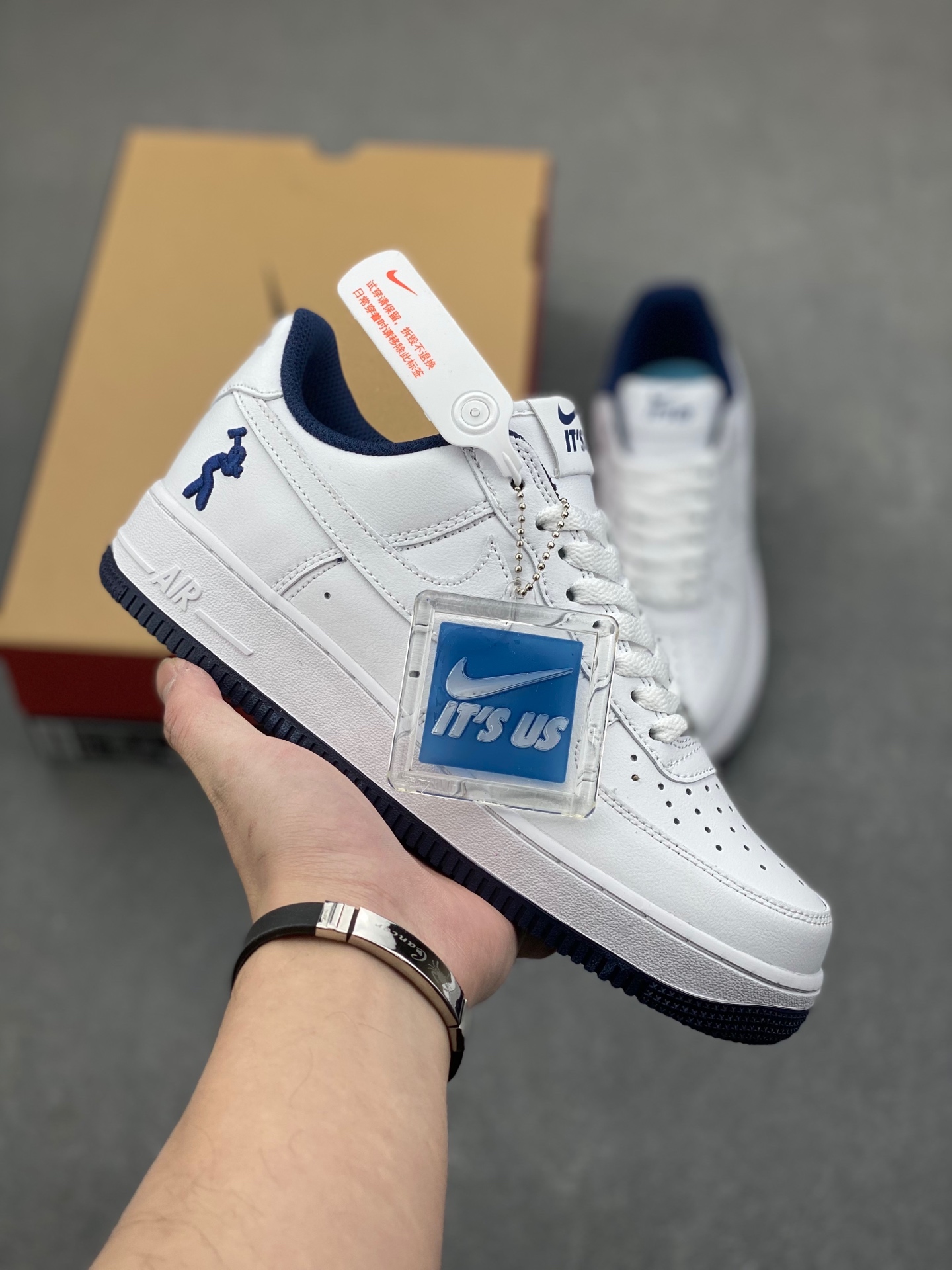 Nike Air Force 1 '07 Low White/Navy Casual Shoes IB5720-100 2 i1737146594269 5288 0 0