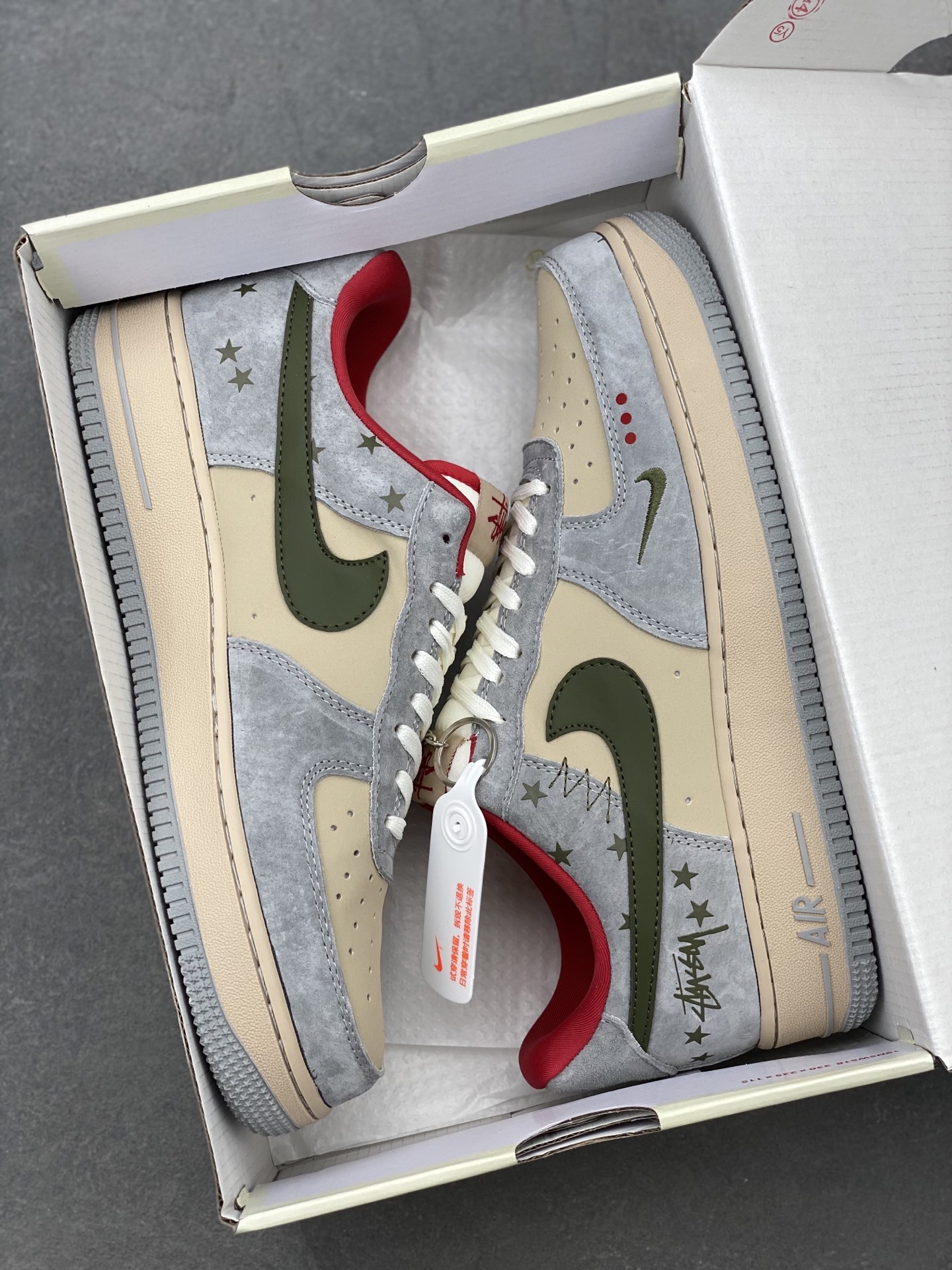 Nike Air Force 1 '07 Low Stussy Olive Green Sneakers 10 i1739652284717 4798 0 8