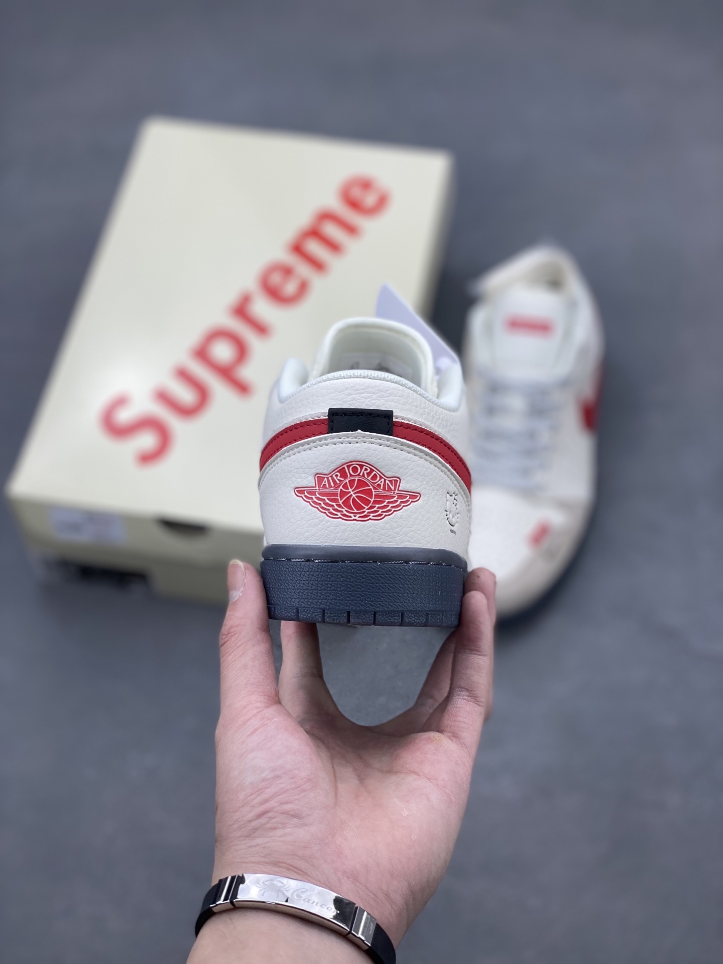 Air Jordan 1 Low 'Black White Red' Custom Sneakers, Supreme Hello Kitty Edition 4 i1739735637961 4911 0 3