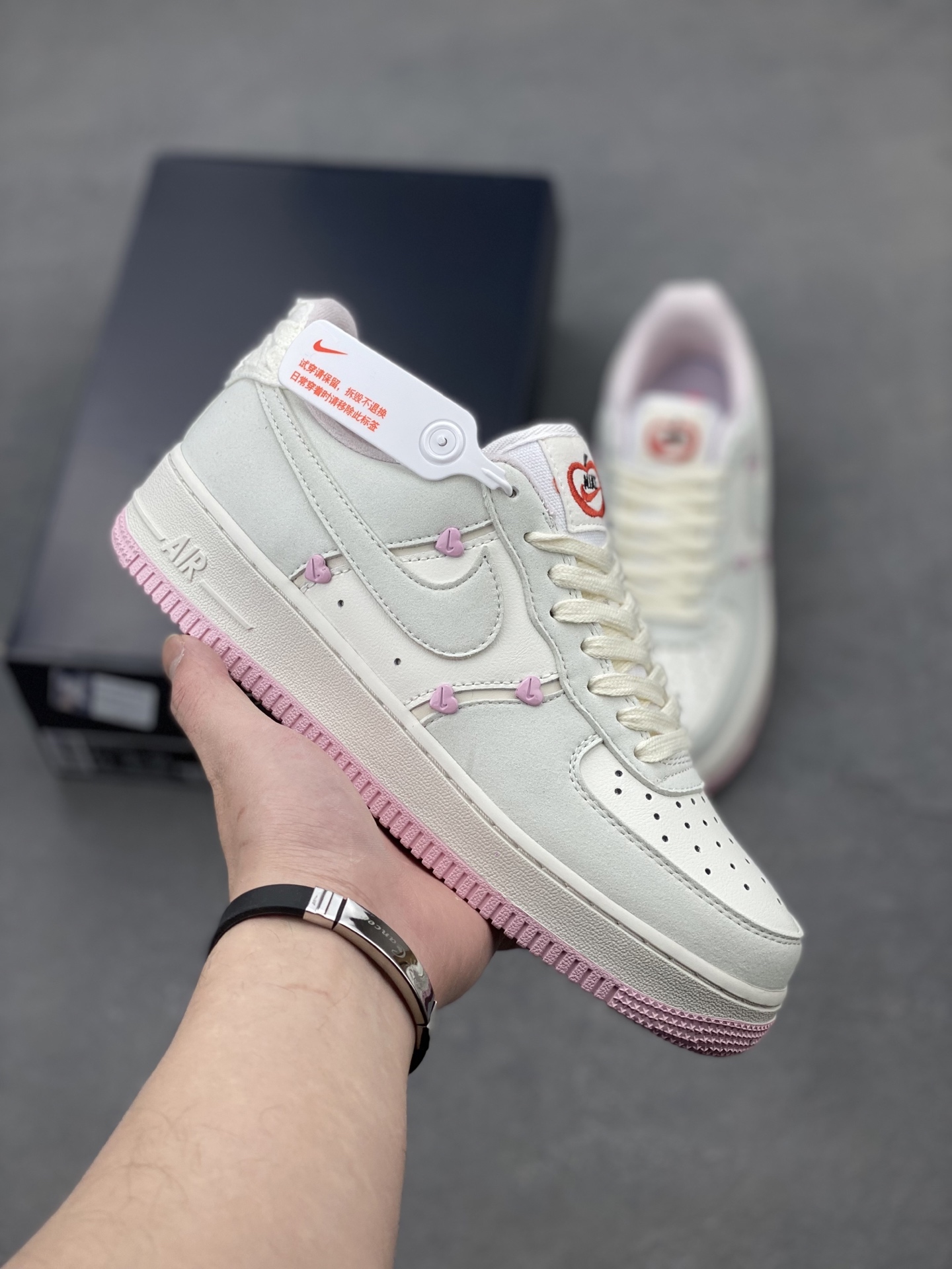 Nike Air Force 1 '07 Low White/Pink Women's Shoe HM9483-001 2 i1739822062297 1032 0 0