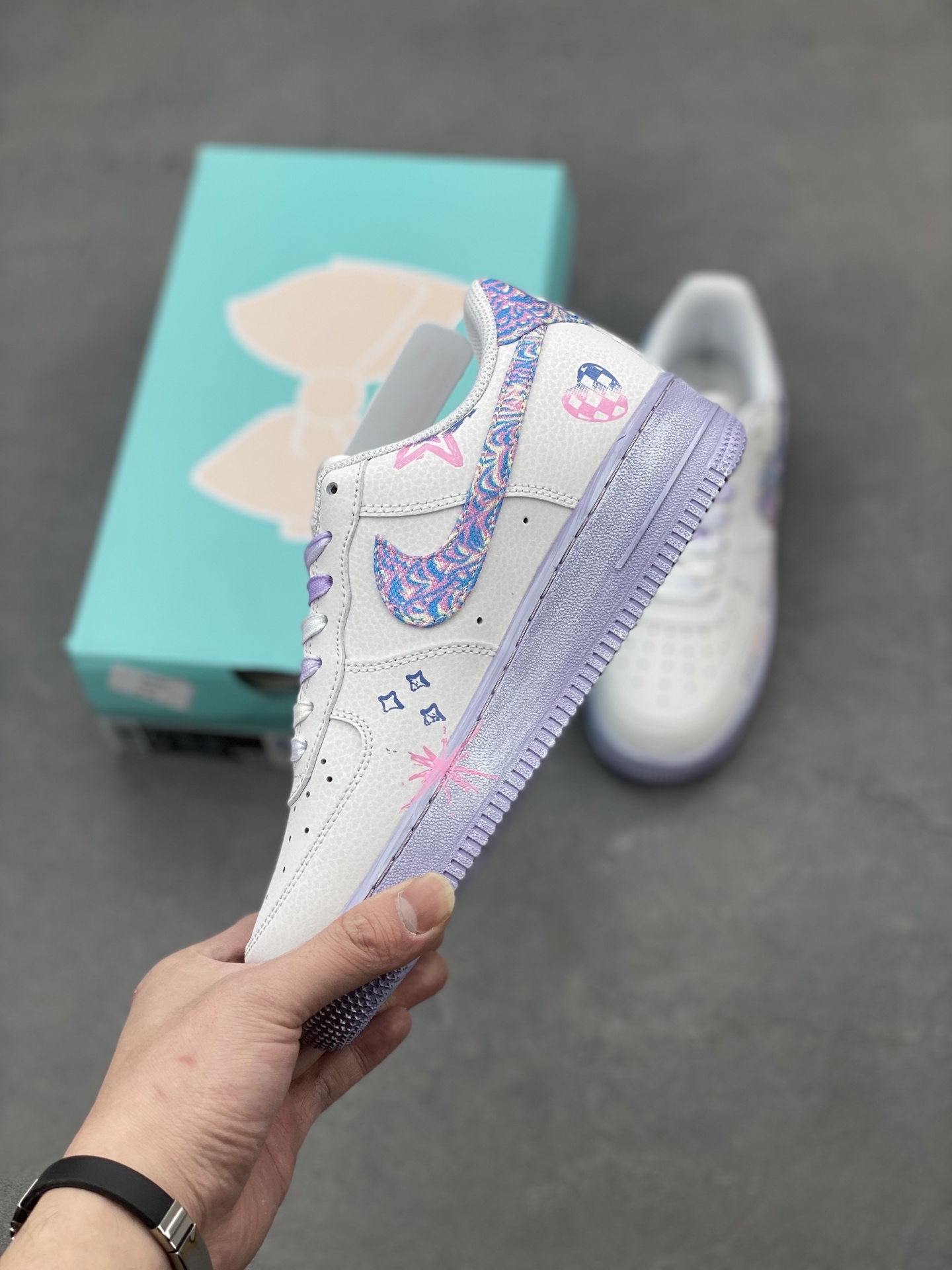 Nike Air Force 1 Custom 'Double Hearts' Graffiti Sneakers - CZ0377-002 4 i1739822223731 9200 0 2
