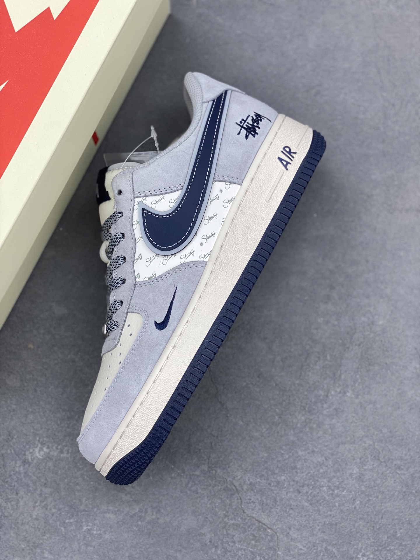 Nike Air Force 1 '07 Low Stussy Collab Grey Blue - Limited Edition Sneakers 8 i1739905726317 6975 0 6