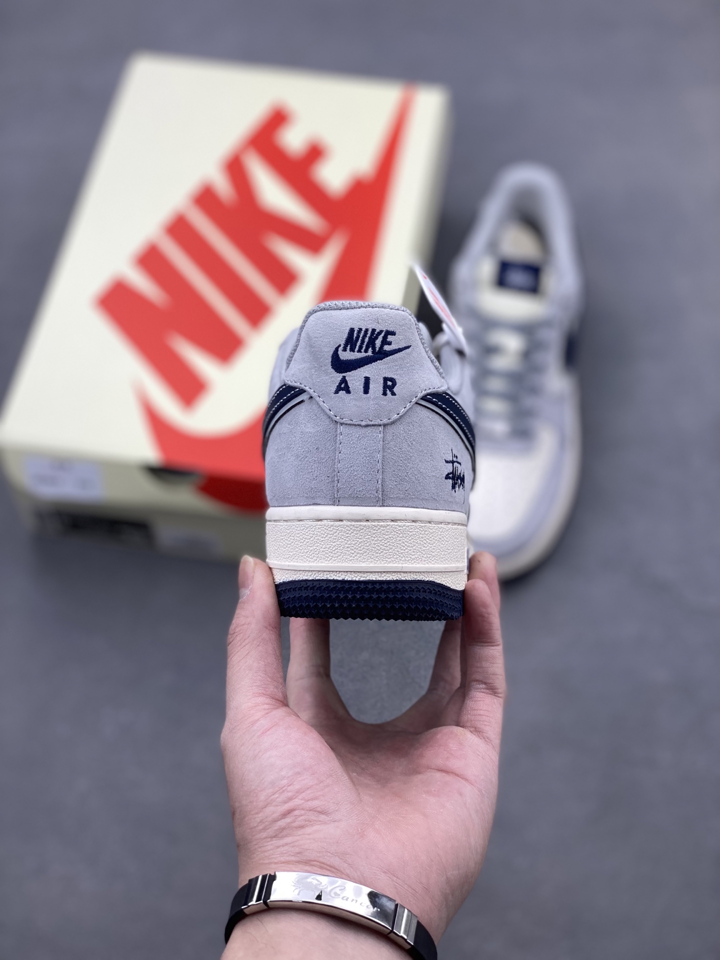 Nike Air Force 1 '07 Low Stussy Collab Grey Blue - Limited Edition Sneakers 5 i1739905733135 2905 0 3