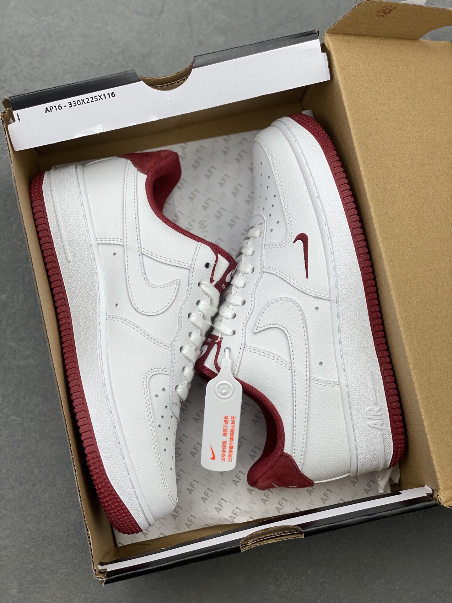 Nike Air Force 1 '07 White/Team Red, Classic Low-Top Sneakers for Men and Women 10 i1739906119420 1704 0 8