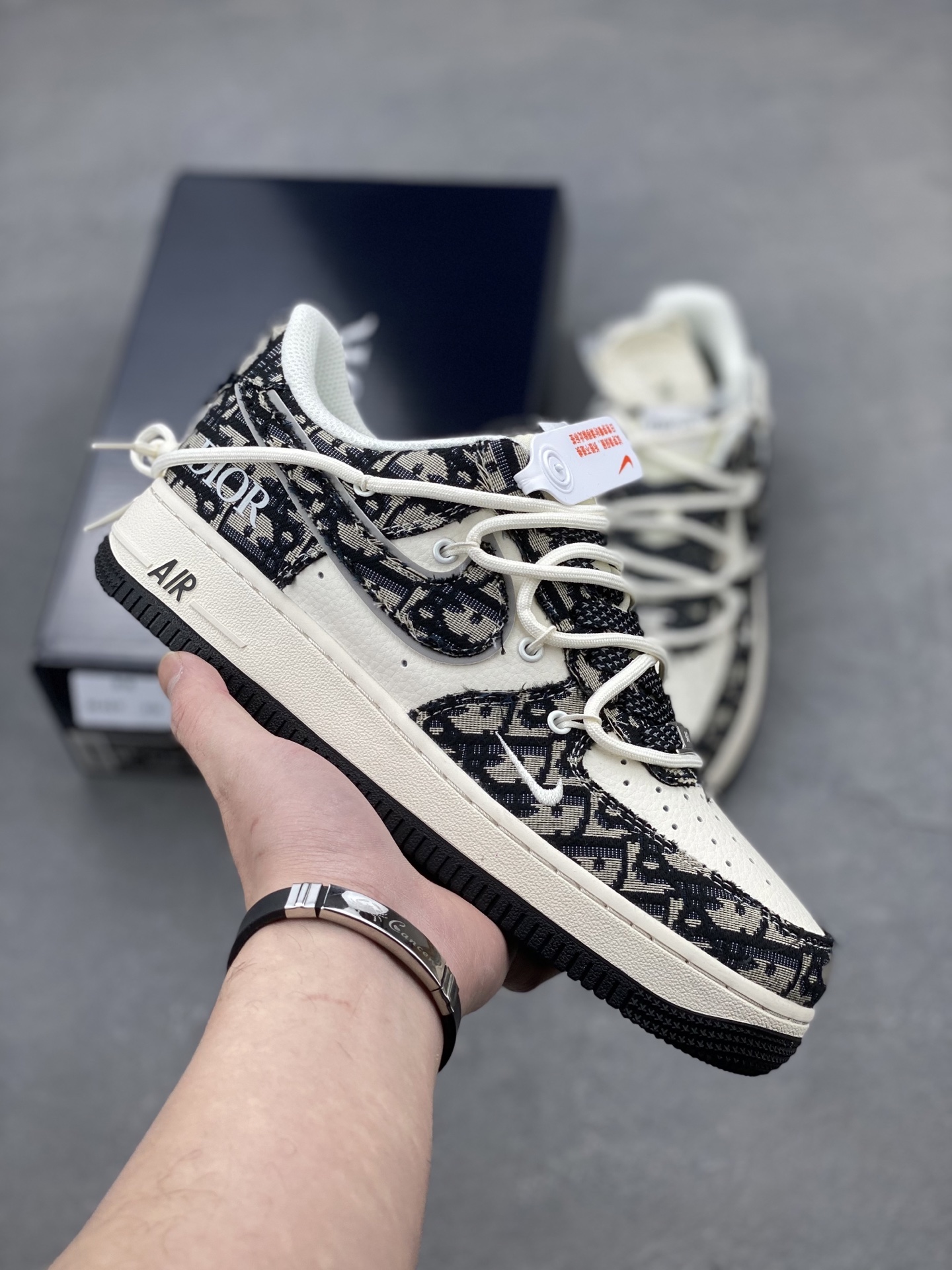 Nike Air Force 1 '07 Low Dior Black Pattern Sneakers (Sizes 36-45) 2 i1739907054808 843 0 0