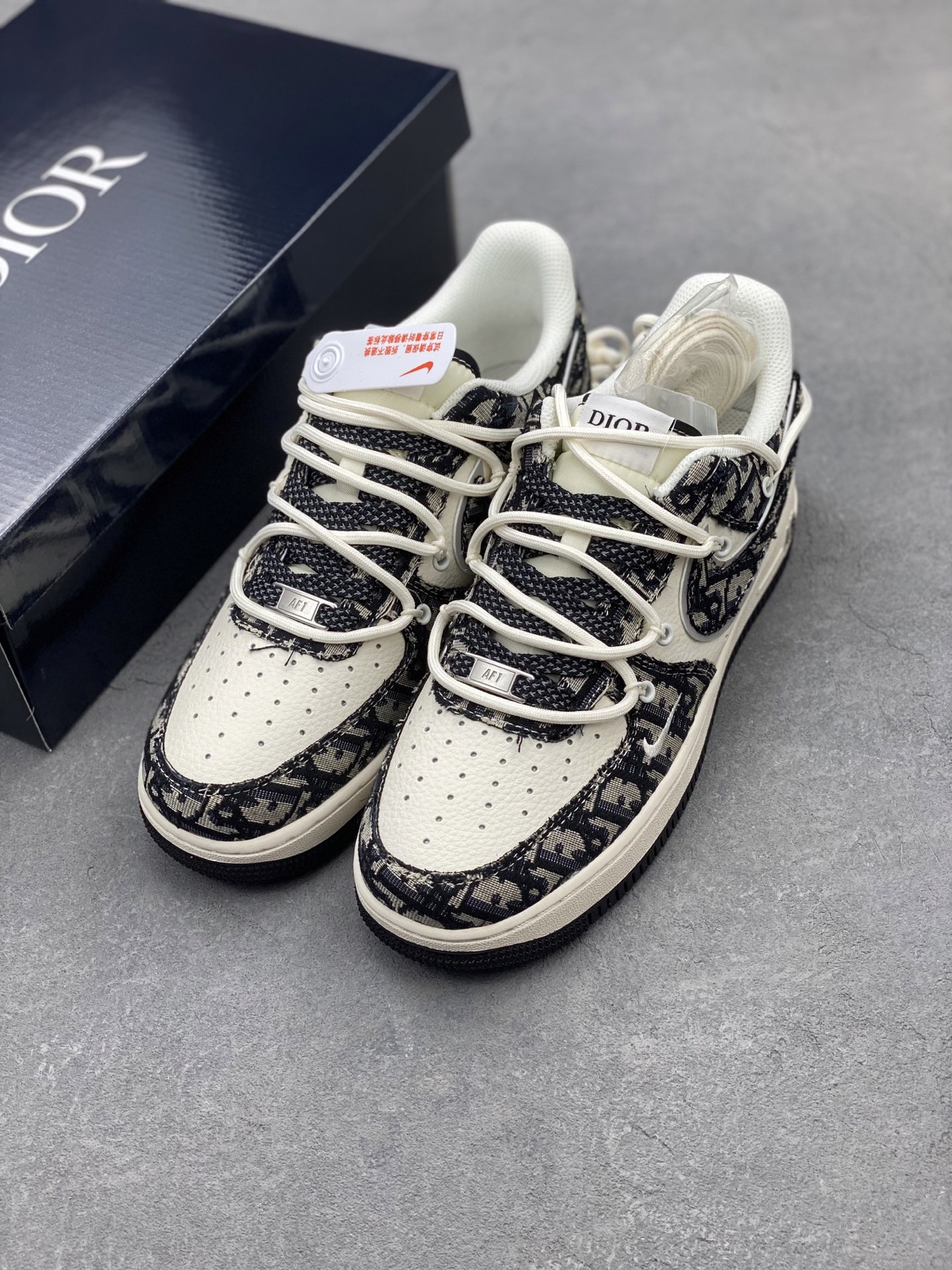 Nike Air Force 1 '07 Low Dior Black Pattern Sneakers (Sizes 36-45) 9 i1739907059211 1522 0 7