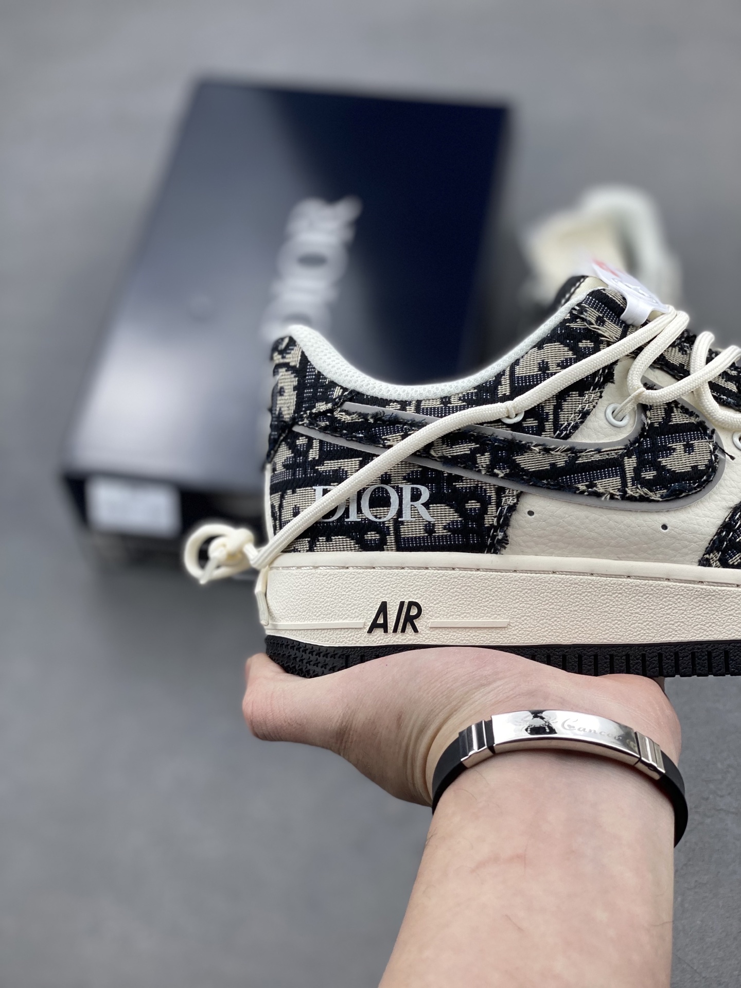 Nike Air Force 1 '07 Low Dior Black Pattern Sneakers (Sizes 36-45) 6 i1739907060420 801 0 4