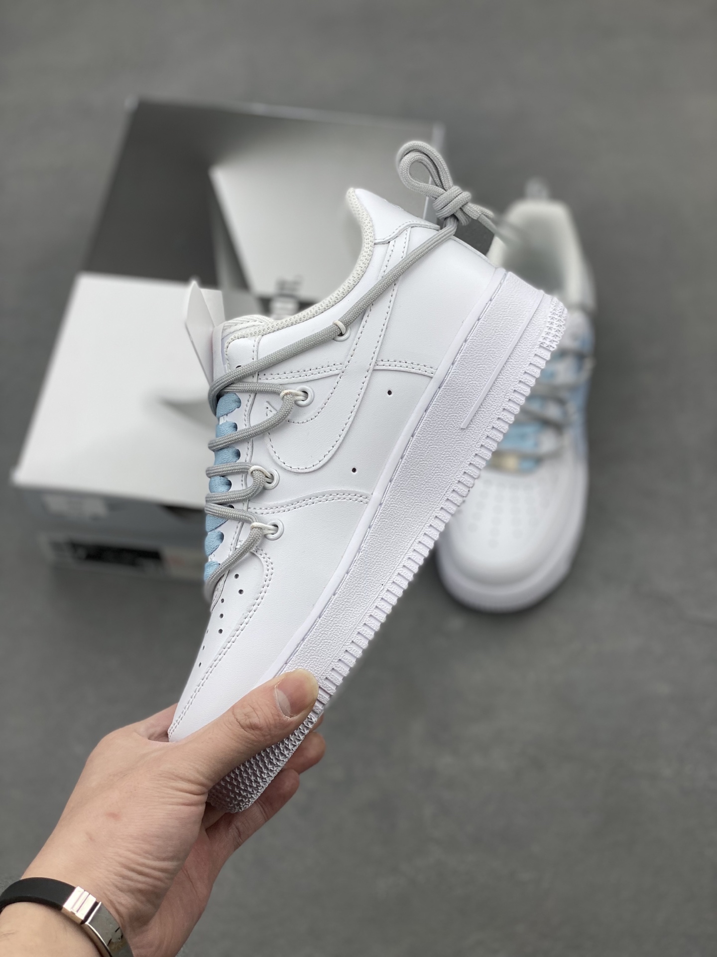 Nike Air Force 1 '07 Low Custom "Blue Storm" Sneakers - Hand-Painted Graffiti 4 i1739907120909 9224 0 2