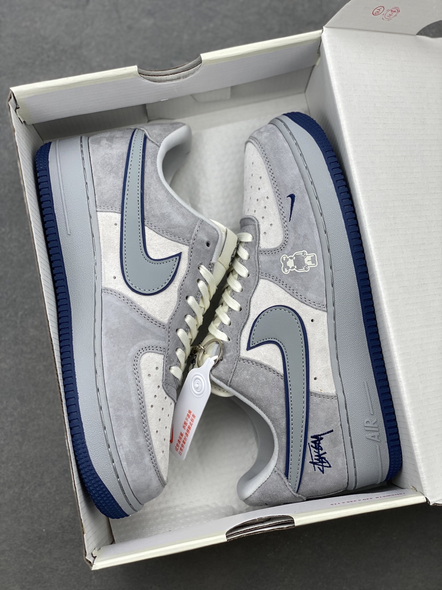 Nike Air Force 1 '07 Low Stussy Collab Gray Blue "Bearbrick" Edition 10 i1739993253398 4507 0 8