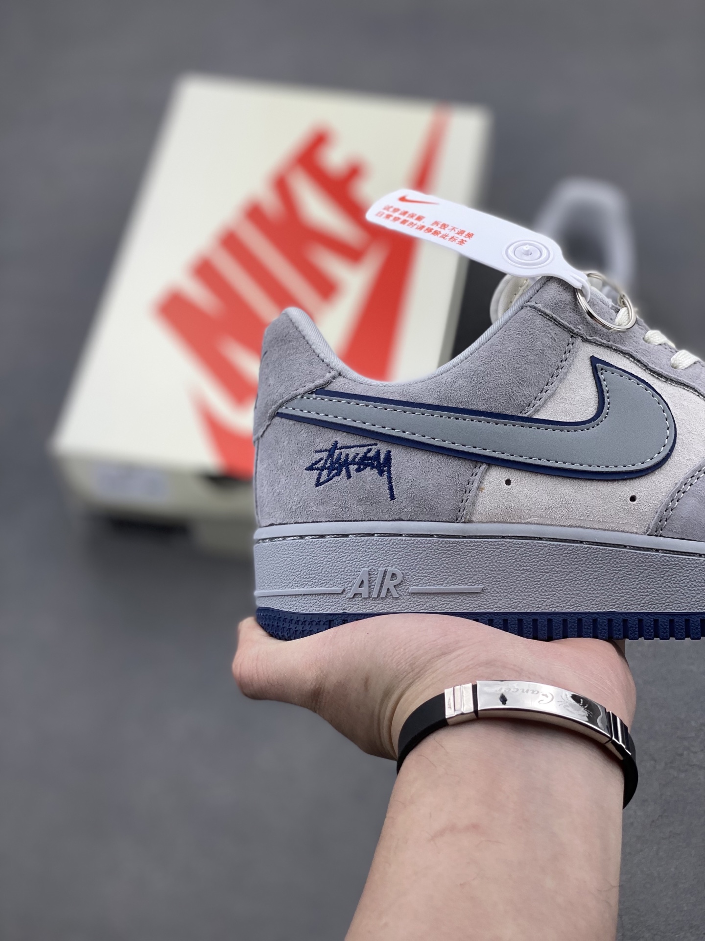 Nike Air Force 1 '07 Low Stussy Collab Gray Blue "Bearbrick" Edition 6 i1739993257064 9610 0 4