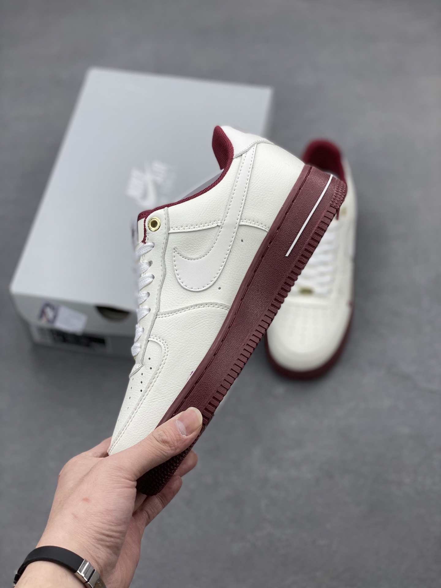 Nike Air Force 1 '07 Low White Burgundy Men's Shoe DQ7582-100 4 i1739994011564 2239 0 2
