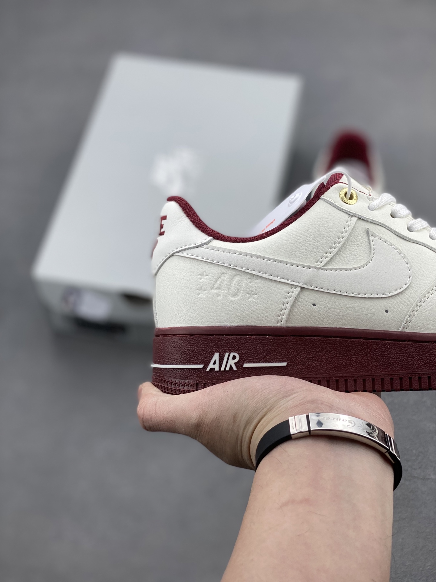 Nike Air Force 1 '07 Low White Burgundy Men's Shoe DQ7582-100 6 i1739994011575 121 0 4