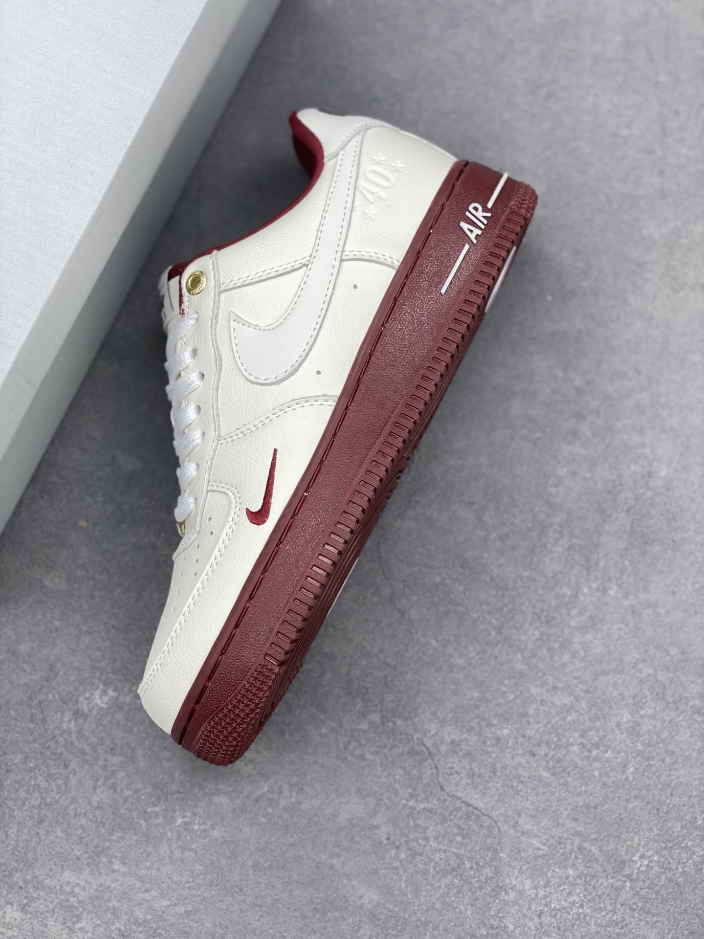 Nike Air Force 1 '07 Low White Burgundy Men's Shoe DQ7582-100 8 i1739994016092 3546 0 6