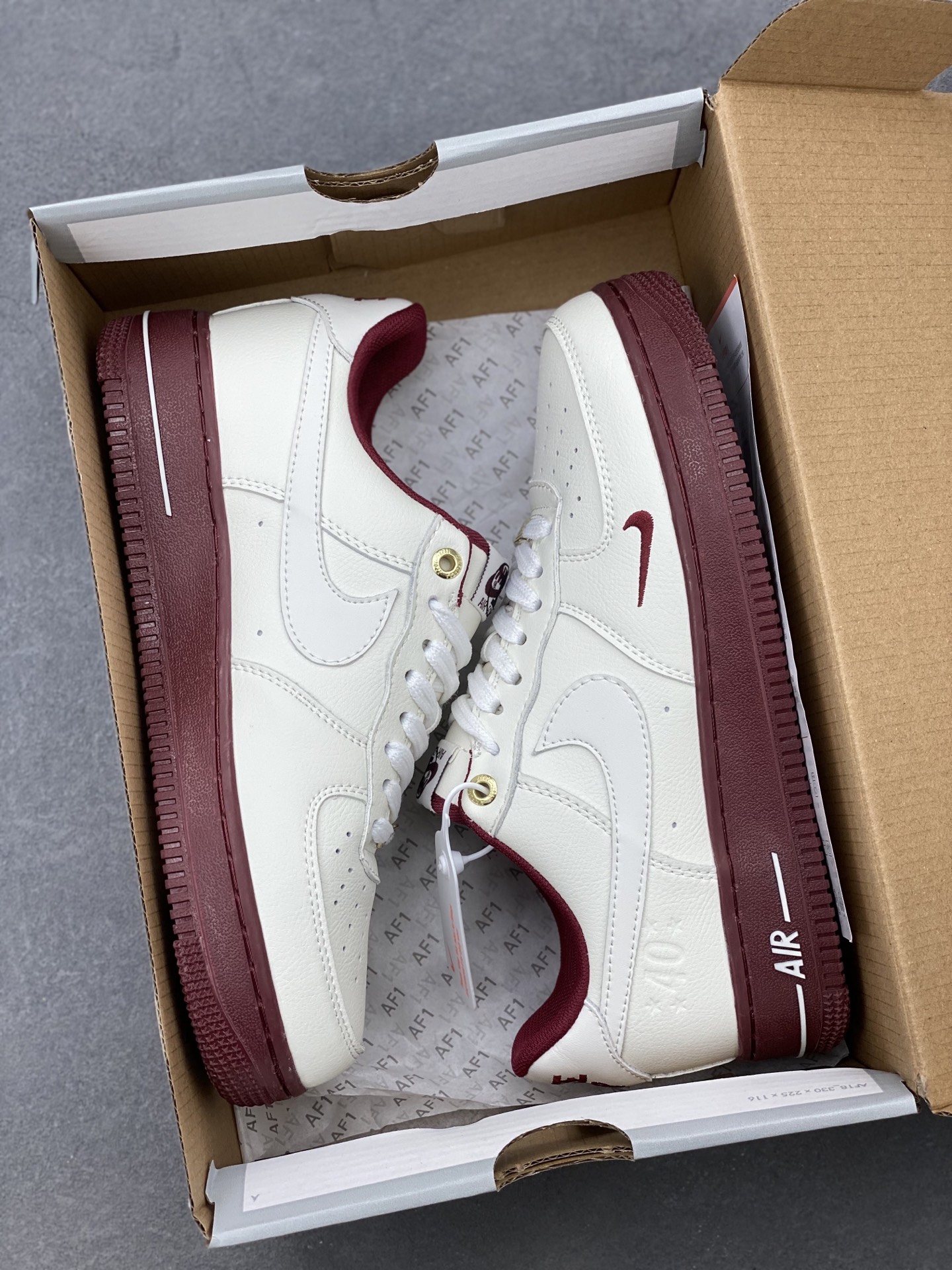 Nike Air Force 1 '07 Low White Burgundy Men's Shoe DQ7582-100 10 i1739994016113 6774 0 8