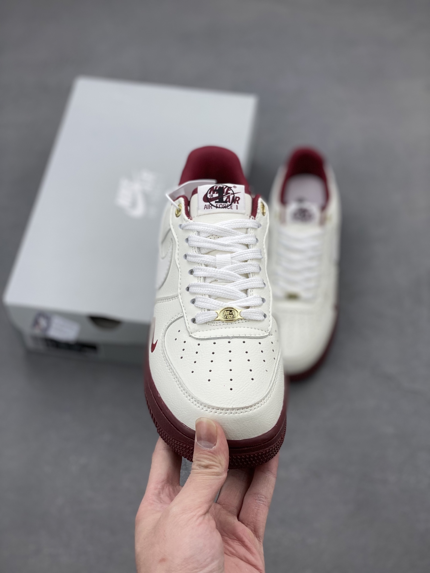 Nike Air Force 1 '07 Low White Burgundy Men's Shoe DQ7582-100 3 i1739994016189 7594 0 1