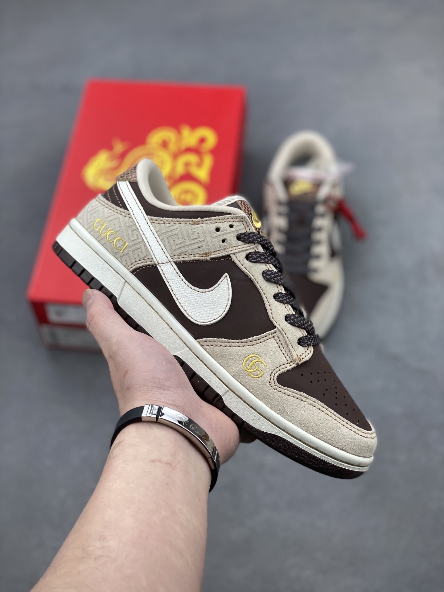 Nike Dunk Low Retro Gucci Custom Sneakers, Low Top Casual Shoes 2 i1739996149128 3968 0 0