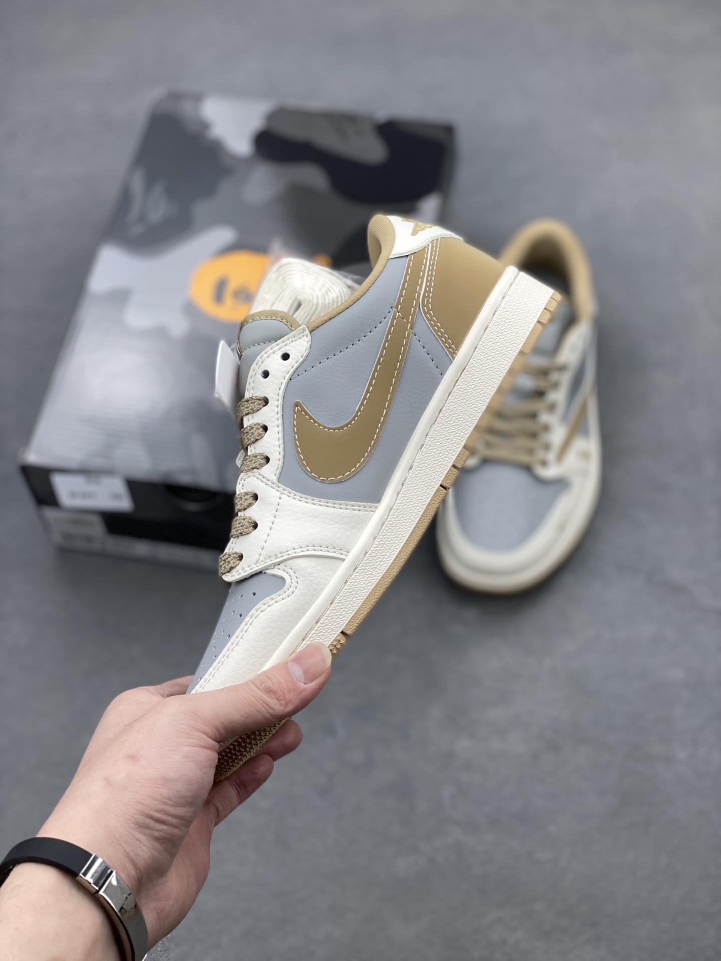 TS x Air Jordan 1 Low BAPE Custom Sneakers - Premium Leather, Inverted Swoosh 4 i1740079793810 8749 0 2