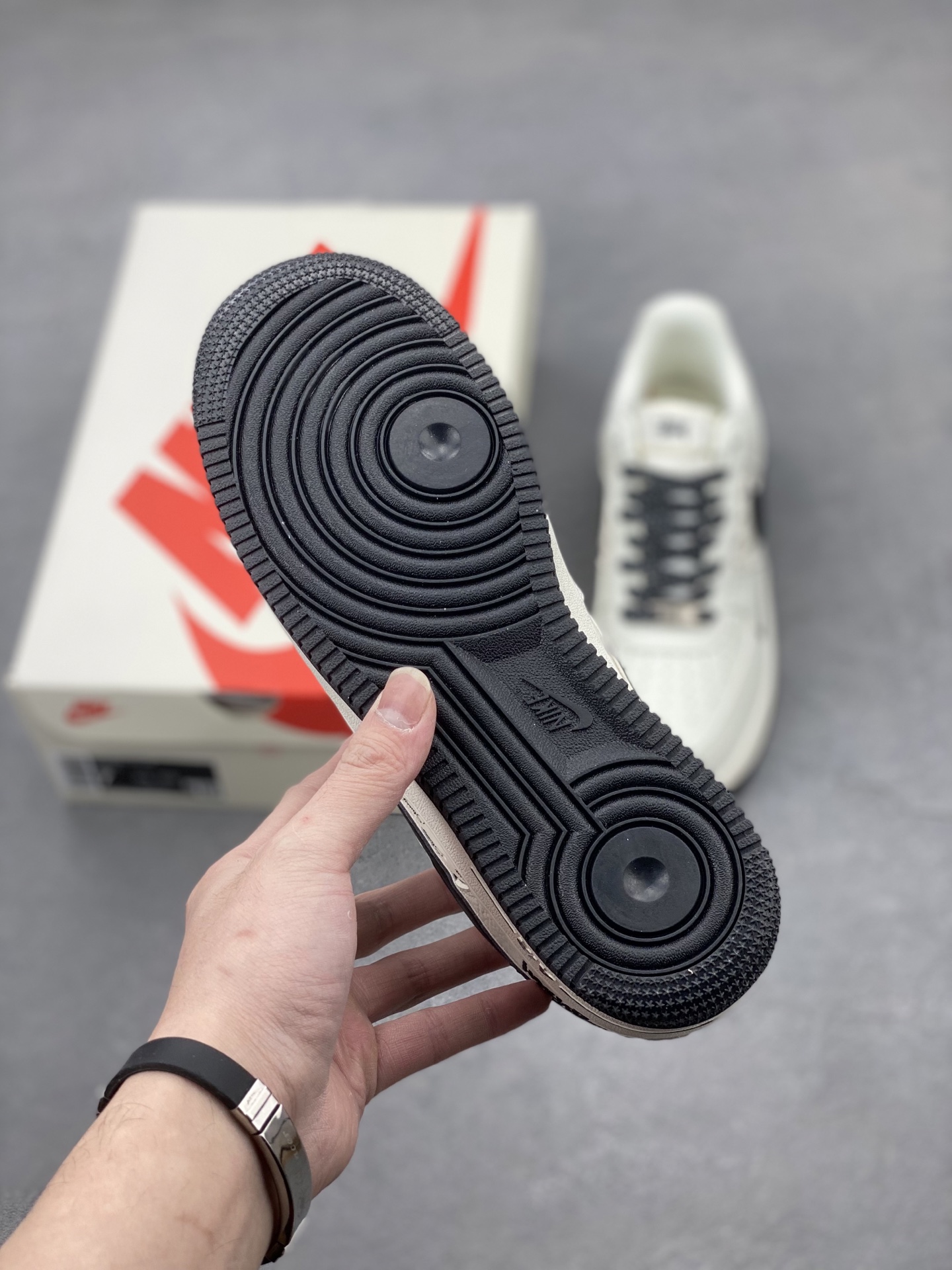 Nike Air Force 1 '07 Low Stussy Collab Sneakers Cream/Black, Limited Edition 7 i1740162469230 9973 0 5