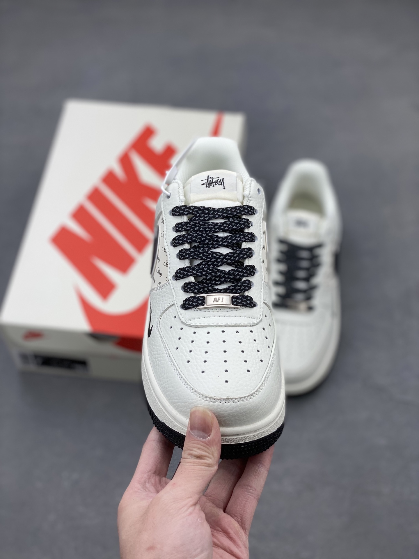 Nike Air Force 1 '07 Low Stussy Collab Sneakers Cream/Black, Limited Edition 3 i1740162471780 3064 0 1