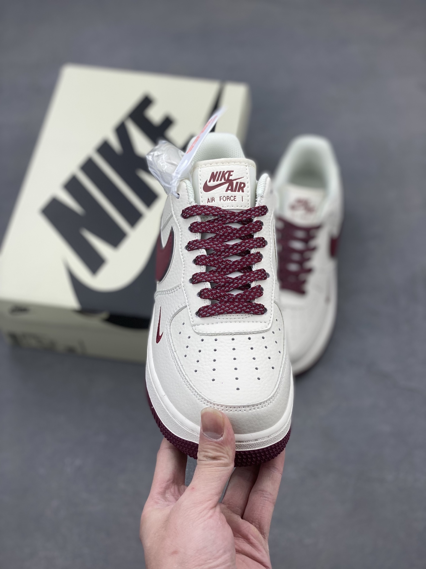 Nike Air Force 1 Low '07 'QR Code' Burgundy Sneakers - Original Version 3 i1740255589872 5149 0 1